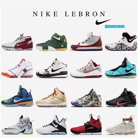 lebron james sneakers list